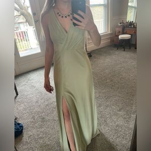 Azazie dress - Dusty sage - bridesmaid dress size 0